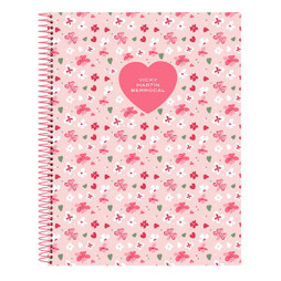 Vicky Martín Berrocal S4309858 - Carnet In bloom Rose A4 120 Volets