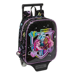 Monster High S4309454 - Schulrucksack mit Rädern Schwarz 22 x 27 x 10 cm