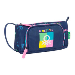 BENETTON S4309980 - Trousse Scolaire avec Accessoires Benetton Cool Blue marine 20 x 11 x 8.5 cm (32 Pièces)