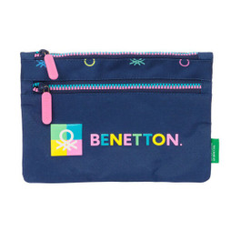 BENETTON S4309949 - Schulmäppchen Benetton Cool Marineblau 23 x 16 x 3 cm