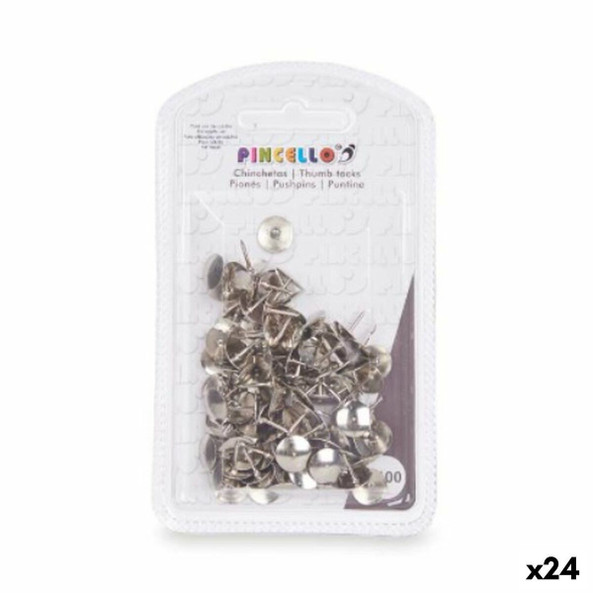 Pincello S3630342 - Punaises 395 Argenté Métal (24 Unités)