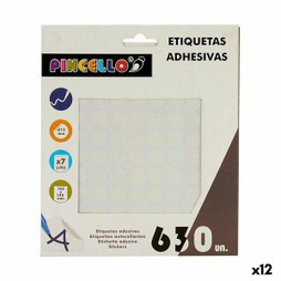 Pincello S3623258 - Étiquettes adhésives 1711074 Blanc Ø 13 mm (12 Unités)