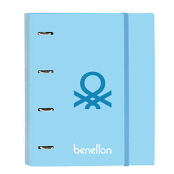 BENETTON S4308248 - Reliure à anneaux Benetton Sequins Bleu clair (27 x 32 x 3.5 cm)