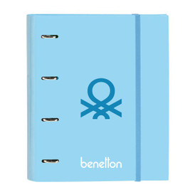 BENETTON S4308248 - Ring binder Benetton Sequins Light Blue (27 x 32 x 3.5 cm)
