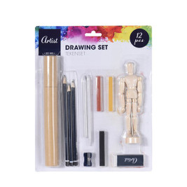 BigBuy School V0203078 - Drawing Set Artist (12 Pcs)