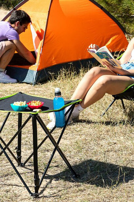 InnovaGoods V0103889 - Folding Textile Camping Table with Cover Cafolby