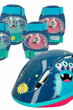 Colorbaby S8903226 - Set of helmets and knee pads Monster (4 Units)