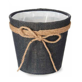 Ibergarden S3610256 - Blumentopf Grau Kunststoff Schleife 16 x 14,5 x 16 cm