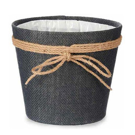 Ibergarden S3610253 - Blumentopf Grau Kunststoff Schleife