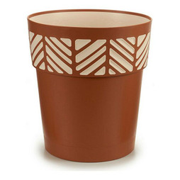 Stefanplast S3603383 - Planter 8003507946019 Brown Beige Terracotta Plastic 29 x 29 x 29 cm
