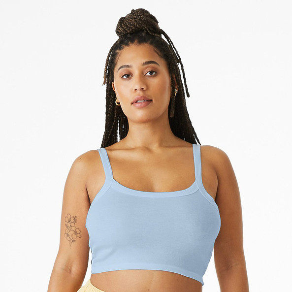 Bella+Canvas 1012 - Camiseta de tirantes Rib Spaghetti para mujer