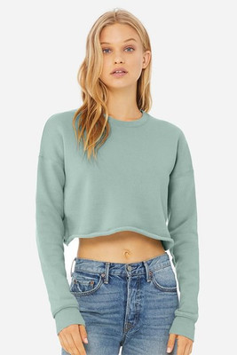 Bella+Canvas 7503 - Forro polar Cropped Crew para mujer