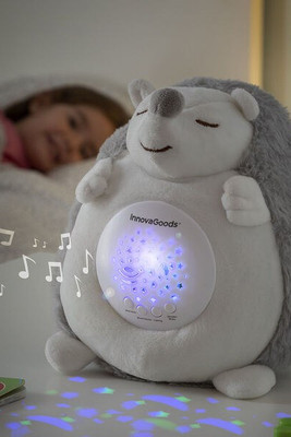 InnovaGoods V0103194 - Hedgehog Soft Toy with White Noise and Nightlight Projector Spikey
