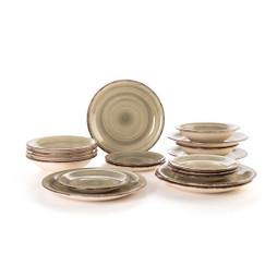 Quid S2712197 - Assiettes Vita Natura Vert Céramique 18 Pièces