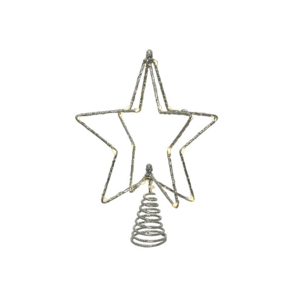 Lumineo S7924542 - Christmas star Silver Cable 20 x 5 x 25 cm MicroLED