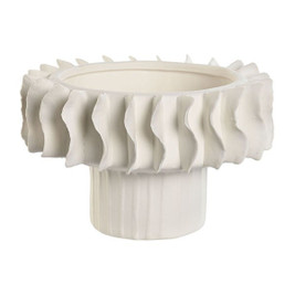 Home ESPRIT S3056372 - Centerpiece White Waves Modern 22 x 22 x 14 cm
