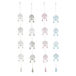 DKD Home Decor V3402132 - Décoration Suspendue Arbre Blanc (4 Unités)