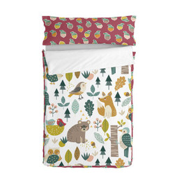 HappyFriday D1609789 - Couette rembourrée Moshi Moshi Harvestwood Multicouleur 105 x 200 cm