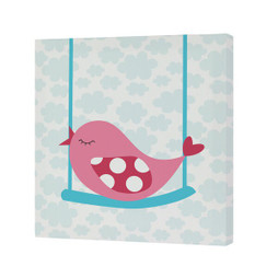 HappyFriday D1614371 - Toile Mr Fox Little birds Multicouleur 27 x 27 cm