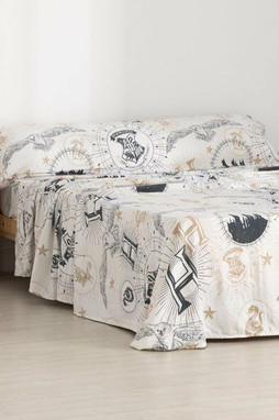Harry Potter S9801749 - Bedding set Beige Multicolour Single