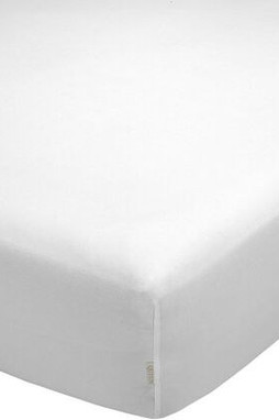 Alexandra House Living D1602193 - Fitted bottom sheet QUTUN White 140 x 1 x 200 cm