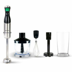 Grunkel S8429364 - Mixeur Manuel Multifonction avec Accessoires Noir Argenté 800 W