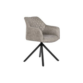 DKD Home Decor S3052849 - Chaise Noir Gris 55 x 58 x 83 cm