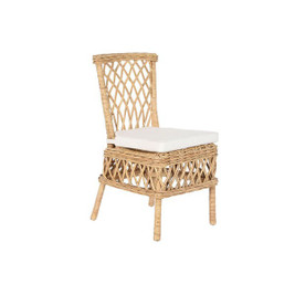 DKD Home Decor S3052719 - Chaise Blanc Naturel 45 x 55 x 85 cm 45 x 55 x 90 cm 47 x 58 x 90 cm