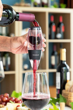 InnovaGoods V0103779 - Aérateur de Vin avec Filtre, Support et Pochette de Transport Wineir