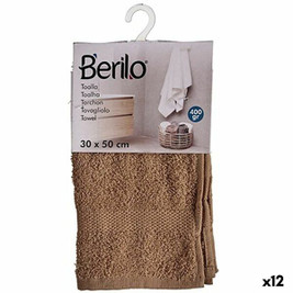 Berilo S3625233 - Bath towel 89660 Camel 80 % cotton 20 % Polyester 30 x 50 cm (12 Units)