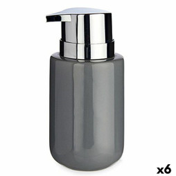 Berilo S3624392 - Soap Dispenser J1017-A-GRIS Grey Silver Metal Ceramic 350 ml 7 x 14,5 x 8,5 cm (6 Units)