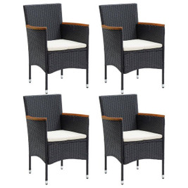 vidaXL 3003818 - Garden Dining Chairs 4 pcs Poly Rattan