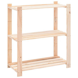 vidaXL 299890 - Étagère de stockage 3 niveaux 80x38x90 cm Pin solide 150 kg