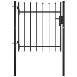 vidaXL 299815 - Door Fence Gate with Spear Top 100x75 cm