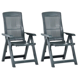 vidaXL 3000489 - Garden Reclining Chairs 2 pcs Plastic