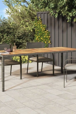 vidaXL 3016844 - Garden Table 250x100x75 cm Poly Rattan