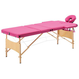 vidaXL 3002413 - Foldable Massage Table 3 Zones Wood