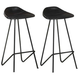 vidaXL 3005829 - Bar Stools 2 pcs Real Leather