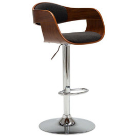 vidaXL 3000246 - Bar Stool Bent Wood and Fabric