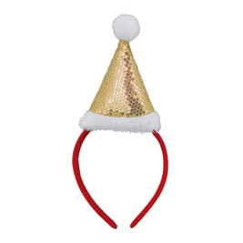 Claps 16053 - Festive Headband with Santa Hat and Sequins