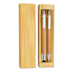 Claps 20355 - Bamboo Writing Set with Silver Accents