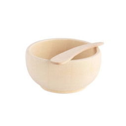 Claps 42097 - Lotus Wood Bowl and Spatula for Facial Masks