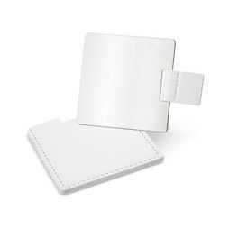 Claps 42105 - Aluminum Pocket Mirror with PU Leather Case