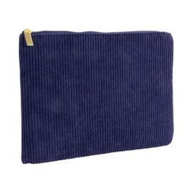 Claps 43310 - Ribbed Velvet Clutch with Coordinated Zip