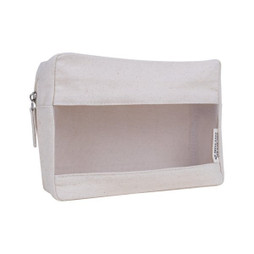 Claps 43321 - Eco-Friendly Cotton Canvas Pouch with Mesh Panel