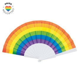 Claps 50137 - Vibrant Rainbow Fan with Plastic Sticks