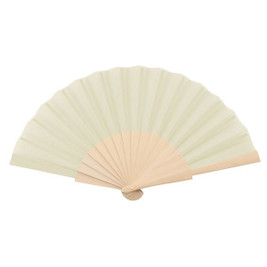 Claps 50154 - Natural Wood Fan with Colorful Fabric