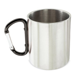 Claps 52297 - Stainless Steel Mug with Carabiner Handle