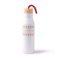 Claps 52314 - Christmas Stainless Steel Thermal Flask with Bamboo Lid