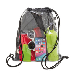 Claps 64385 - Eco-Friendly Clear Drawstring Backpack